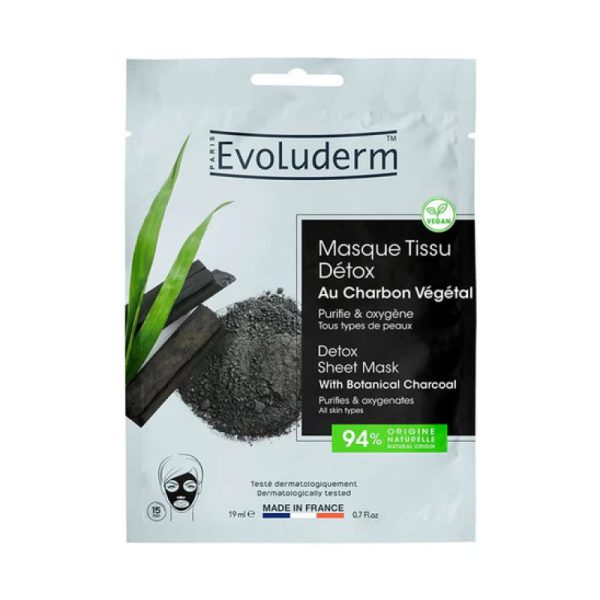 Masque Tissu Détox au Charbon Végétal Actif