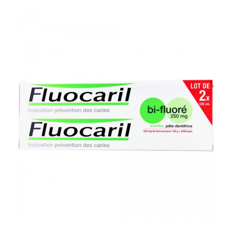 Fluocaril Bi-Fluoré 250 mg Menthe Lot de 2
