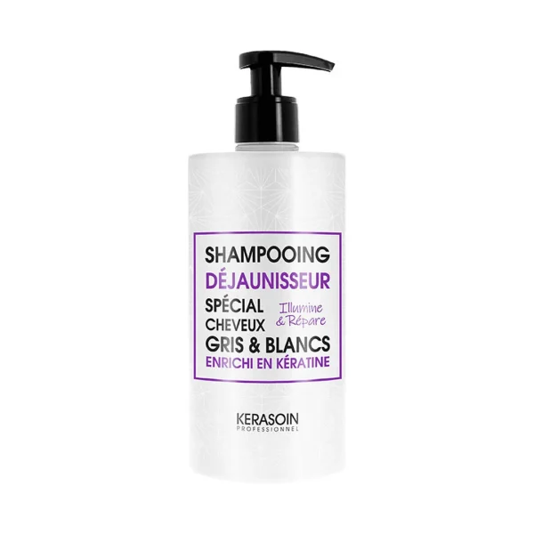 Shampooing déjaunisseur pour cheveux gris et blancs