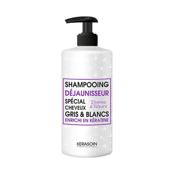 Shampooing déjaunisseur pour cheveux gris et blancs