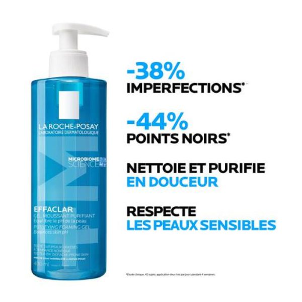 EFFACLAR GEL MOUSSANT PURIFIANT NETTOYANT PEAU GRASSE