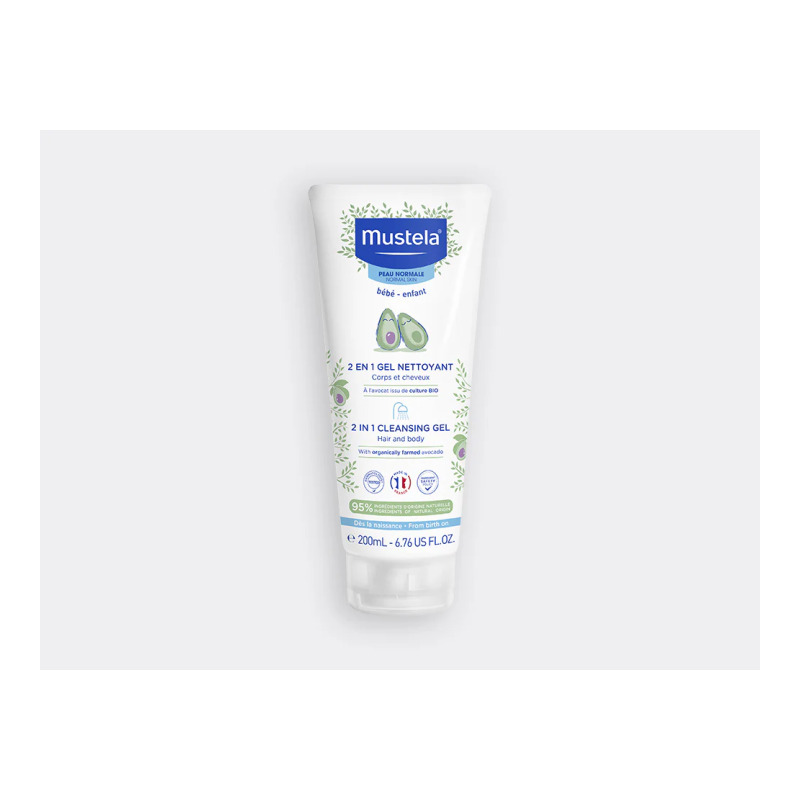 GEL NETTOYANT 2 EN 1 BEBE A L'AVOCAT BIO 200 ML