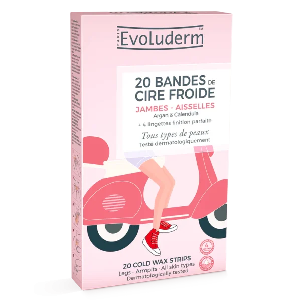 20 Bandes Dépilatoires de Cire Froide - Visage & Maillot